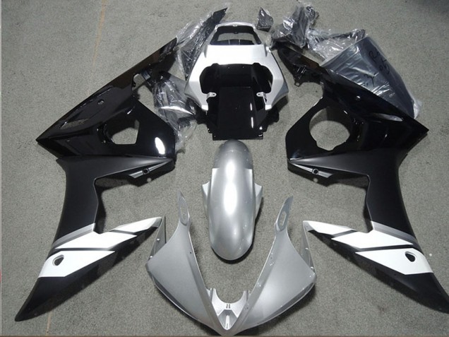 Online Blanco Plata Negro Brillante Negro Mate Carenado Moto Yamaha YZF R6 2003-2004