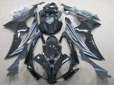 Online Negro Brillante Negro Mate Blanco Carenado Moto Yamaha YZF R6 2006-2007