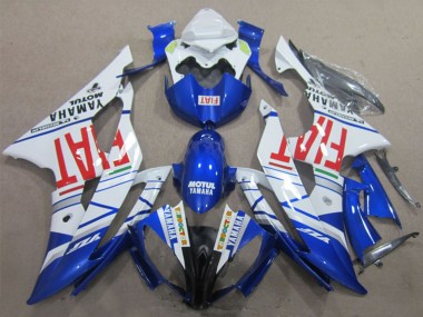 Online Blanco Azul Rojo Motul Fiat Carenado Moto Yamaha YZF R6 2008-2016