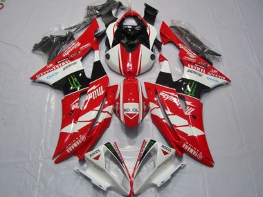 Online Blanco Rojo Negro Brillante Verde Monstruo Rocol Milwaukee Maxxis Carenado Moto Yamaha YZF R6 2008-2016
