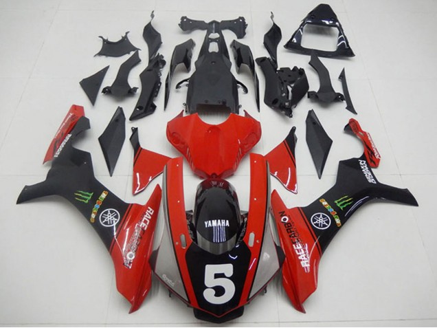 Online Rojo Negro Verde Monstruo 5 Carenado Moto Yamaha YZF R1 2015-2019