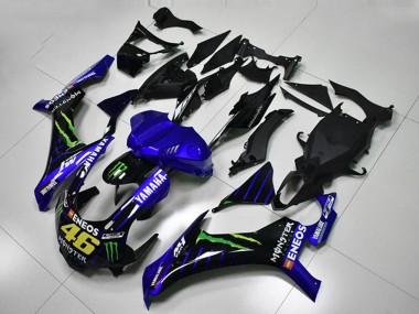 Online Azul Blanco Negro Verde ENEOS Monstruo M1 46 Carenado Moto Yamaha YZF R1 2015-2019
