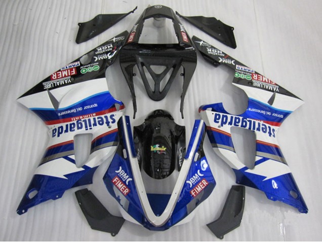 Online Blanco Azul Negro Rojo Fimer Sterilgarda Carenado Moto Yamaha YZF R1 2000-2001