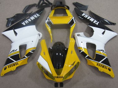 Online Amarillo Blanco Negro Carenado Moto Yamaha YZF R1 2000-2001