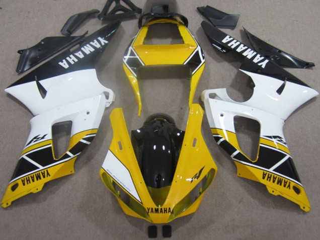 Online Amarillo Blanco Negro Carenado Moto Yamaha YZF R1 2000-2001