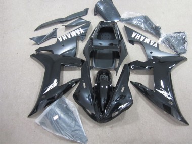 Online Negro Brillante Negro Mate Blanco Carenado Moto Yamaha YZF R1 2002-2003
