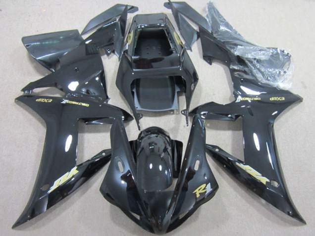 Online Negro Brillante Oro Calcomanía Carenado Moto Yamaha YZF R1 2002-2003