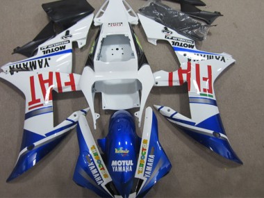 Online Blanco Azul Rojo Motul Fiat Carenados Moto Yamaha YZF R1 2002-2003
