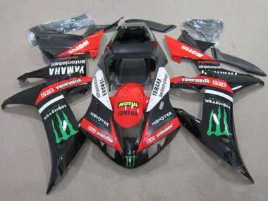 Online Rojo Blanco Negro Brillante Verde Motul Monstruo Carenado Moto Yamaha YZF R1 2004-2006