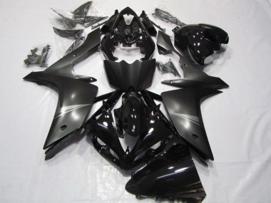 Online Negro Brillante Negro Mate Carenados Moto Yamaha YZF R1 2007-2008