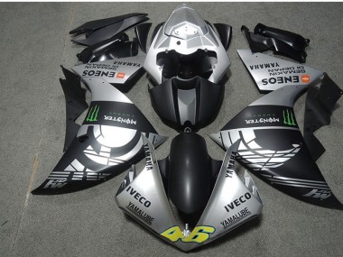 Online Plata Negro Mate Verde Monstruo Iveco Yamalube ENEOS Semakin Didepan Carenado Moto Yamaha YZF R1 2009-2011