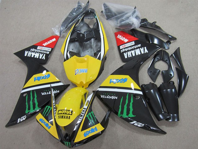 Online Amarillo Blanco Negro Rojo Verde Motul Monstruo Carenado Moto Yamaha YZF R1 2009-2011