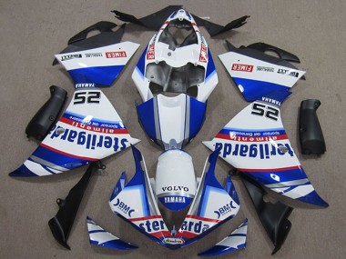 Online Blanco Azul Rojo Negro Fimer Sterilgarda Carenado Moto Yamaha YZF R1 2012-2014