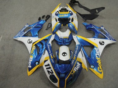 Online Blanco Amarillo Azul OroBet 112 Carenado Moto BMW S1000RR 2009-2014