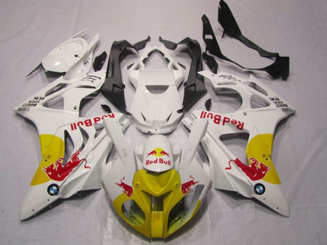 Online Blanco Amarillo Rojo Bull Carenado Moto BMW S1000RR 2009-2014
