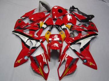 Online Rojo Blanco Negro Carenado Moto BMW S1000RR 2009-2014