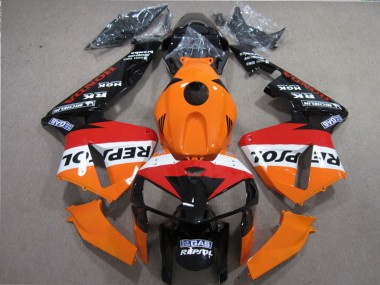 Online Naranja Blanco Rojo Negro Brillante Repsol Kits Carenado Moto Honda CBR600RR 2005-2006