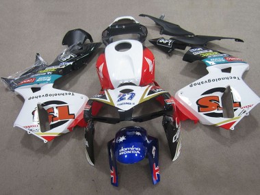 Online Blanco Rojo Negro Azul 27 Carenado Moto Honda CBR600RR 2005-2006