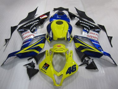 Online Amarillo Azul Blanco Negro Brillante Nastro Azzurro Carenados Moto Honda CBR600RR 2007-2008