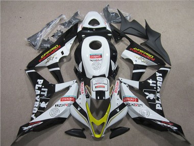 Online Blanco Oro Negro Brillante PlayBoy HRC Carenado Moto Honda CBR600RR 2007-2008