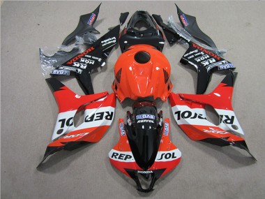 Online Naranja Blanco Rojo Negro Brillante Repsol Kits Carenado Moto Honda CBR600RR 2007-2008