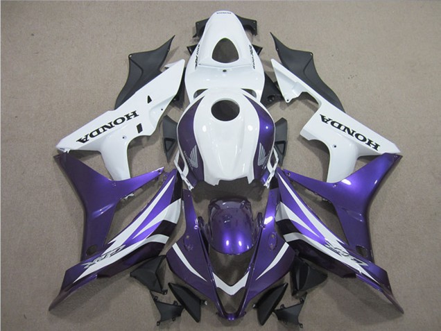 Online Blanco Púrpura Carenado Moto Honda CBR600RR 2007-2008