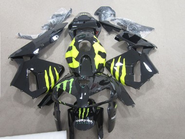 Online Negro Brillante Amarillo Verde Monstruo Carenado Moto Honda CBR600RR 2007-2008