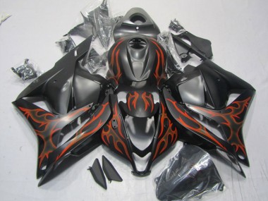Online Negro Mate Naranja Llama Carenado Moto Honda CBR600RR 2009-2012