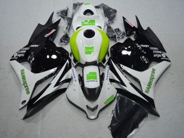 Online Blanco Verde Negro Brillante Hannspree Carenados Moto Honda CBR600RR 2009-2012