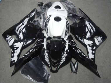 Online Blanco Negro Brillante Carenados Moto Honda CBR600RR 2009-2012