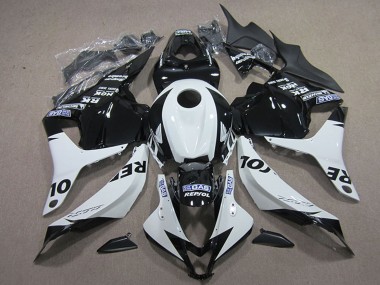 Online Blanco Negro Brillante Repsol Kits Carenados Moto Honda CBR600RR 2009-2012
