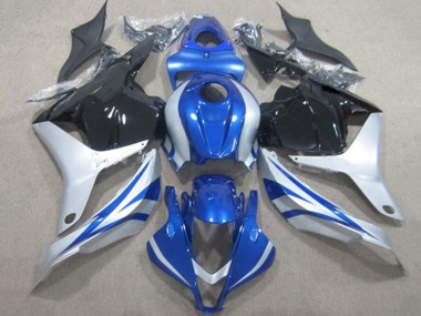Online Plata Azul Negro Brillante Raya Carenado Moto Honda CBR600RR 2009-2012