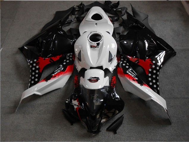 Online Blanco Rojo Negro Brillante Carenados Moto Honda CBR600RR 2009-2012