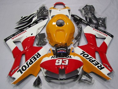 Online Naranja Blanco Rojo Negro Brillante Repsol 93 Carenados Moto Honda CBR600RR 2013-2023