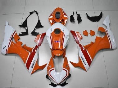 Online Blanco Naranja Rojo HRC Carenado Moto Honda CBR1000RR 2017-2023