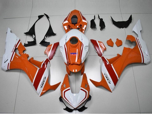 Online Blanco Naranja Rojo HRC Carenado Moto Honda CBR1000RR 2017-2023