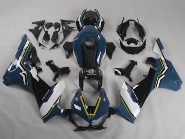 Online Azul Blanco Amarillo Negro Brillante Shocker Carenado Moto Honda CBR1000RR 2017-2023