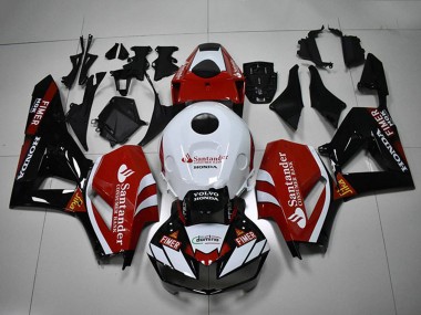 Online Blanco Rojo Negro Brillante Santander Carenado Moto Honda CBR1000RR 2012-2016