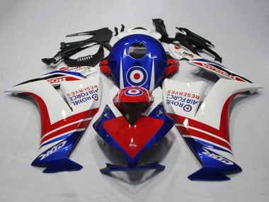 Online Blanco Rojo Azul Royal Air Force Reserves Carenado Moto Honda CBR1000RR 2012-2016