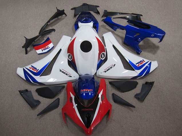 Online Blanco Rojo Azul HRC Kits Carenado Moto Honda CBR1000RR 2008-2011