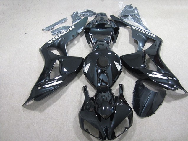 Online Negro Brillante Blanco Calcomanías Carenado Moto Honda CBR1000RR 2006-2007