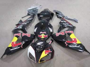 Online Negro Brillante Amarillo Blanco Rojo Bull Carenado Moto Honda CBR1000RR 2006-2007