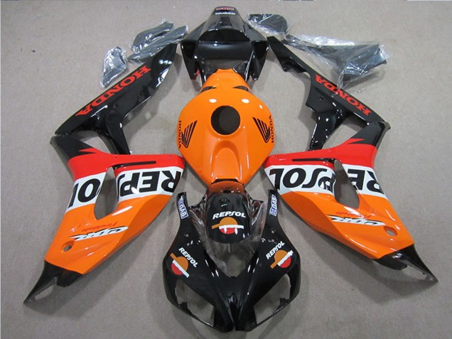 Online Naranja Blanco Rojo Negro Brillante Repsol Carenados Moto Honda CBR1000RR 2006-2007