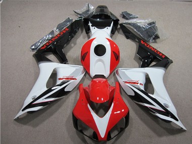 Online Blanco Rojo Negro Brillante Fireblade Carenado Moto Honda CBR1000RR 2006-2007