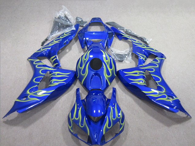 Online Azul Verde Llama Carenado Moto Honda CBR1000RR 2006-2007