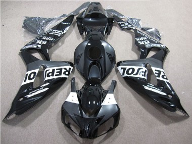 Online Negro Brillante Gris Blanco Repsol Carenado Moto Honda CBR1000RR 2006-2007