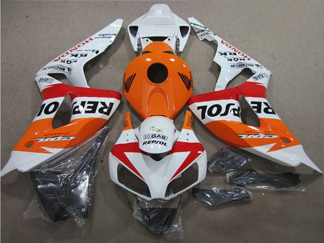 Online Blanco Naranja Rojo Negro Repsol Carenado Moto Honda CBR1000RR 2006-2007