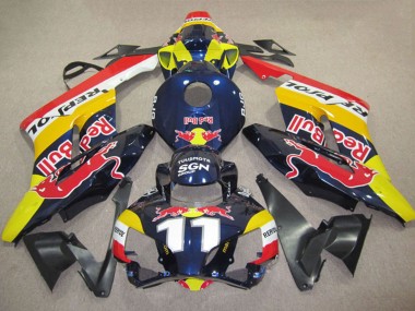 Online Amarillo Azul Blanco Rojo Bull Repsol 11 Carenado Moto Honda CBR1000RR 2004-2005