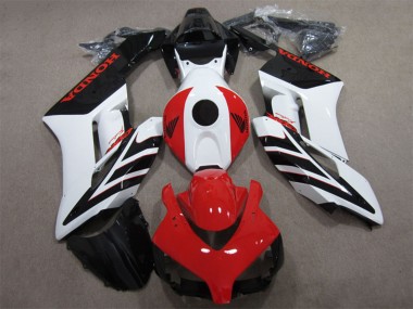 Online Blanco Rojo Negro Brillante Carenados Moto Honda CBR1000RR 2004-2005