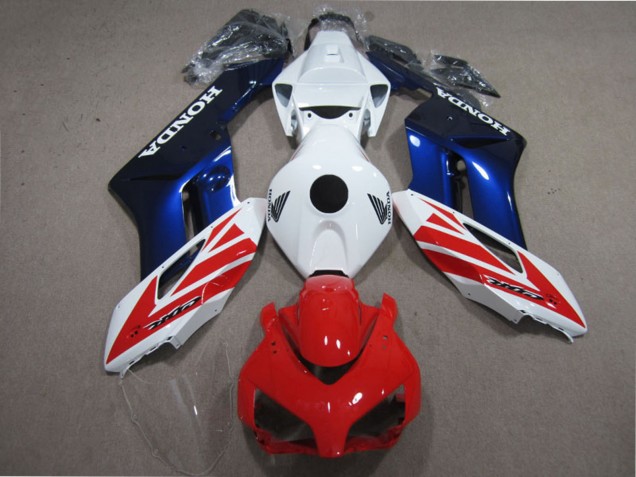 Online Blanco Rojo Azul Kits Carenados Moto Honda CBR1000RR 2004-2005